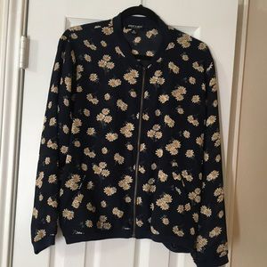 About a Girl LA Jacket with Flowers Size XL